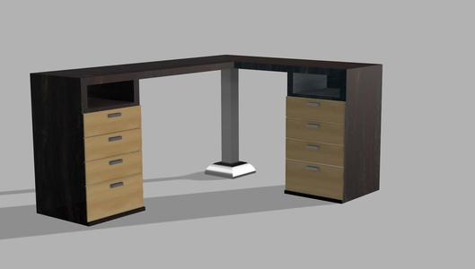 L desk