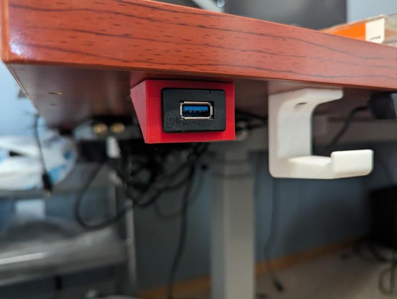 Under desk USB mount