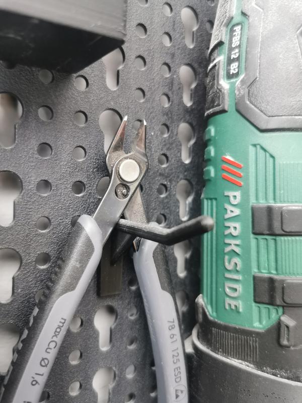 Držáky na parkside stěnu nářadí / parkside pegboard hook and holders