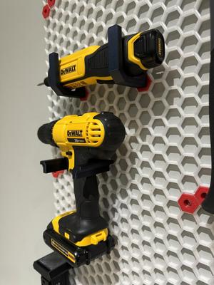 DeWalt DCD771 Cordless Drill mount for Honeycomb Storage Wall