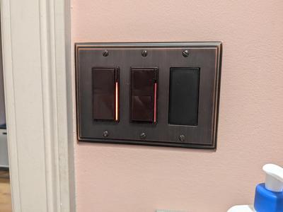 Rocker Light Switch Blank Off Plate