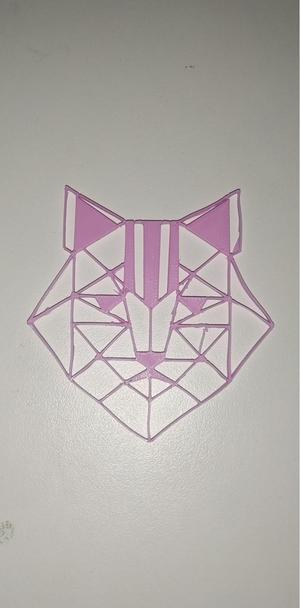 Wall art - 2D line art - Cat