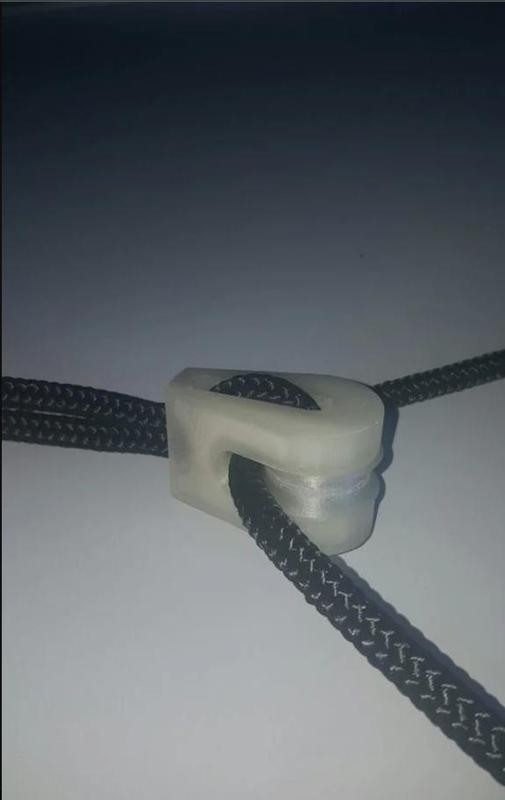Pulley block (soft mount) for 7-8mm OD rope and 608 bearings