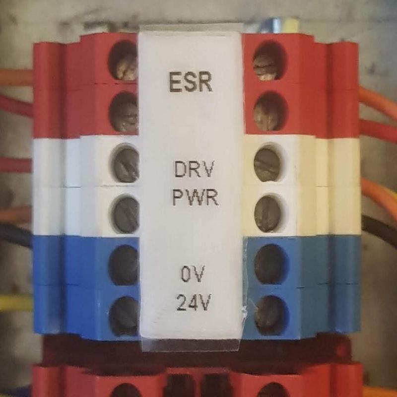 DIN Terminal Block Label - 5.2mm Pitch, 6 Pins