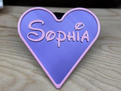 Heart Nameplate Customizable