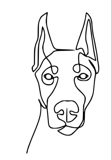 Dobrman Line Art