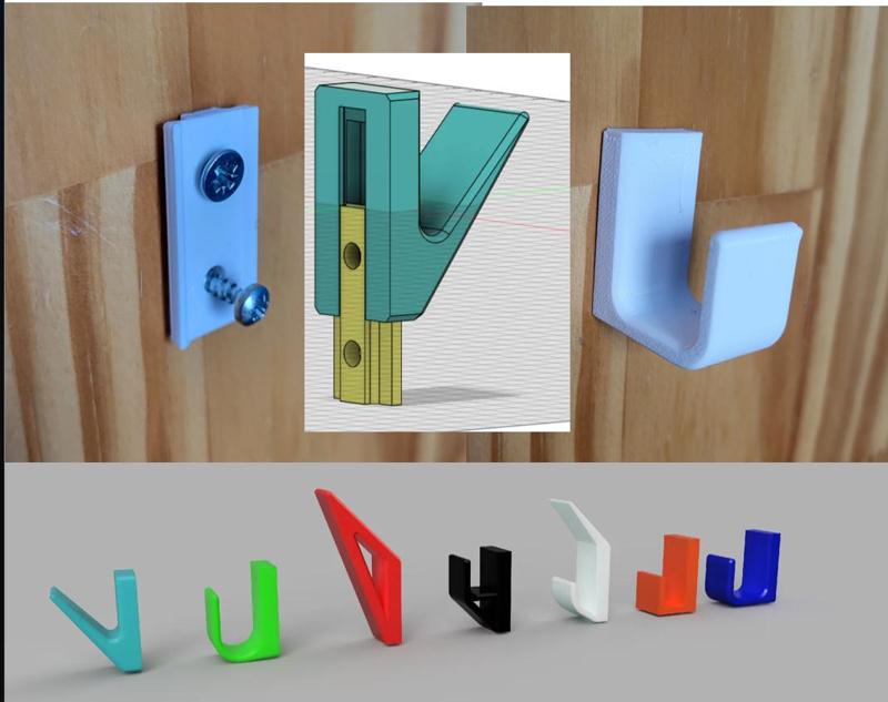 Wall hook Hidden/Invisible screws!