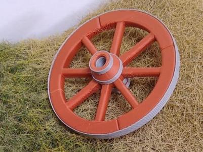 Wooden cartwheel, No AMS - two colours