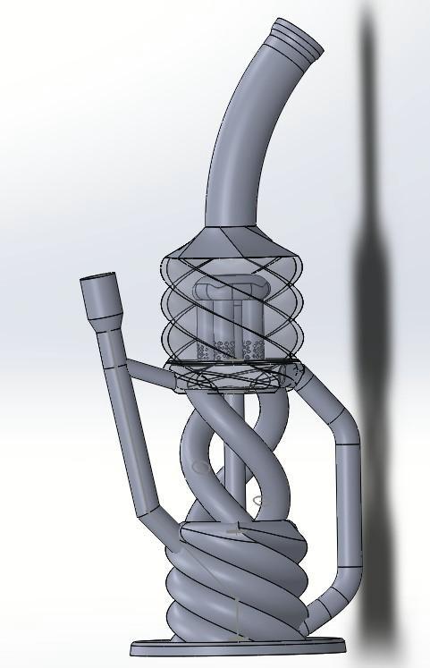 Double Perc Recycler Bong