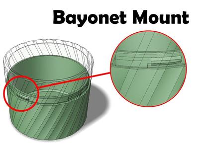 Bayonet Mount Container