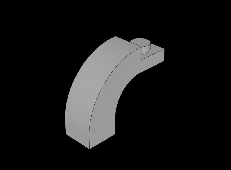 Lego Compatible (6005.dat) Arch  1 x  3 x  2 with Curved Top