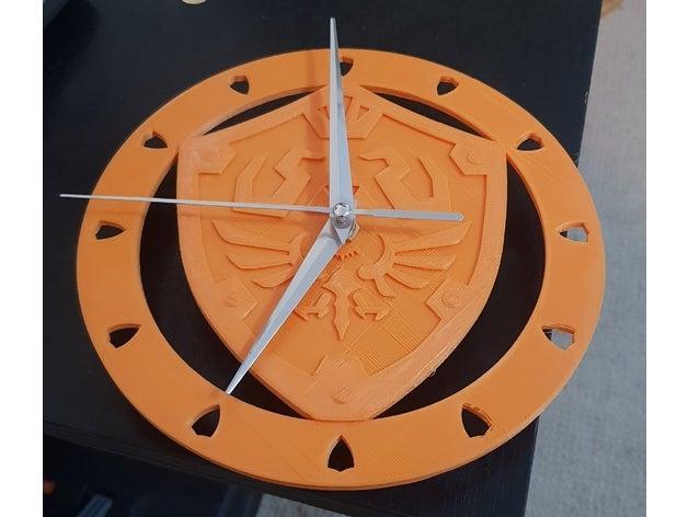 Zelda hylian shield clock