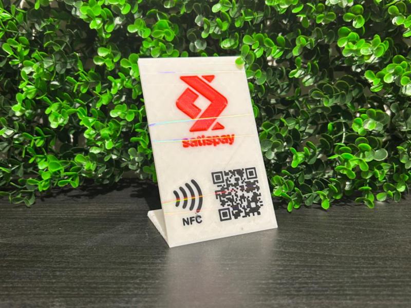 STAND QRCODE/NFC CARD SATISPAY EDITABLE