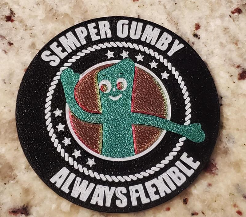 Semper Gumby - Always Flexible - Coaster