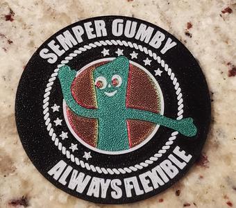 Semper Gumby - Always Flexible - Coaster