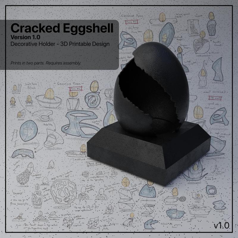 Cracked Eggshell Decorative Holder