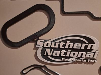 Southern National Motorsports Track Map Wall Art
