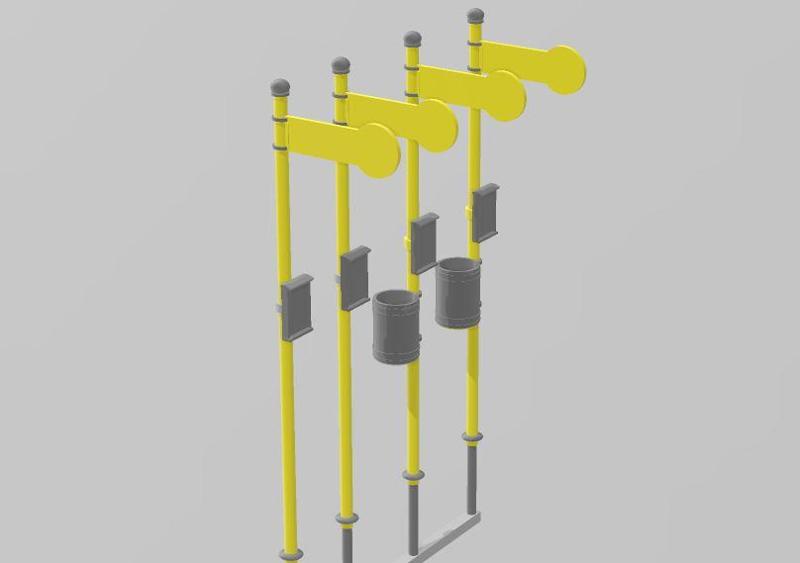 Haltestellen für Modellbusse