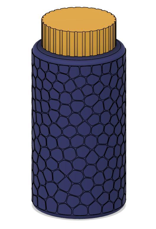 Botella con rosca Voronoi