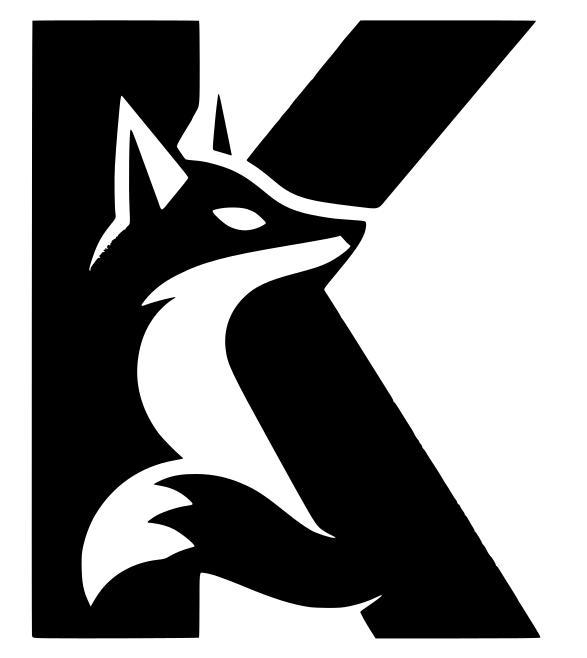 Fox alphabet: Letter K (version 2)