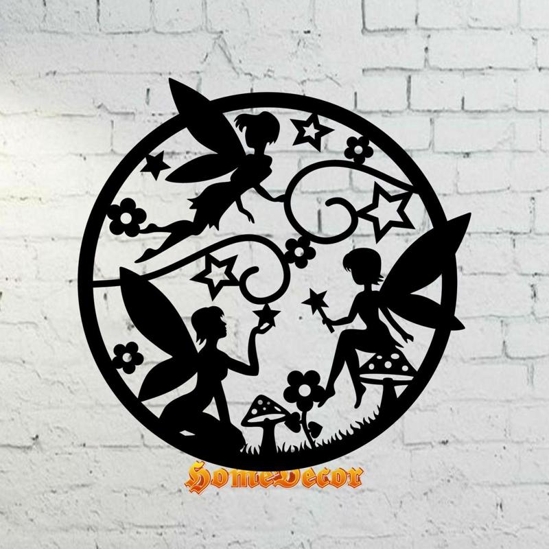 MANDALA FAIRY MOON WALL ART MANDALA FAIRIE WALL DECOR