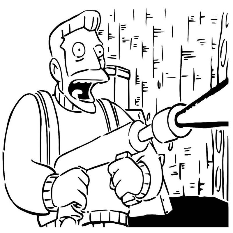 Hank Scorpio stencil