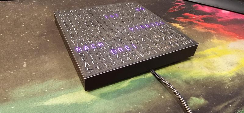 Wortuhr - Wordclock - 16x16 - 2024 - German Version Only!