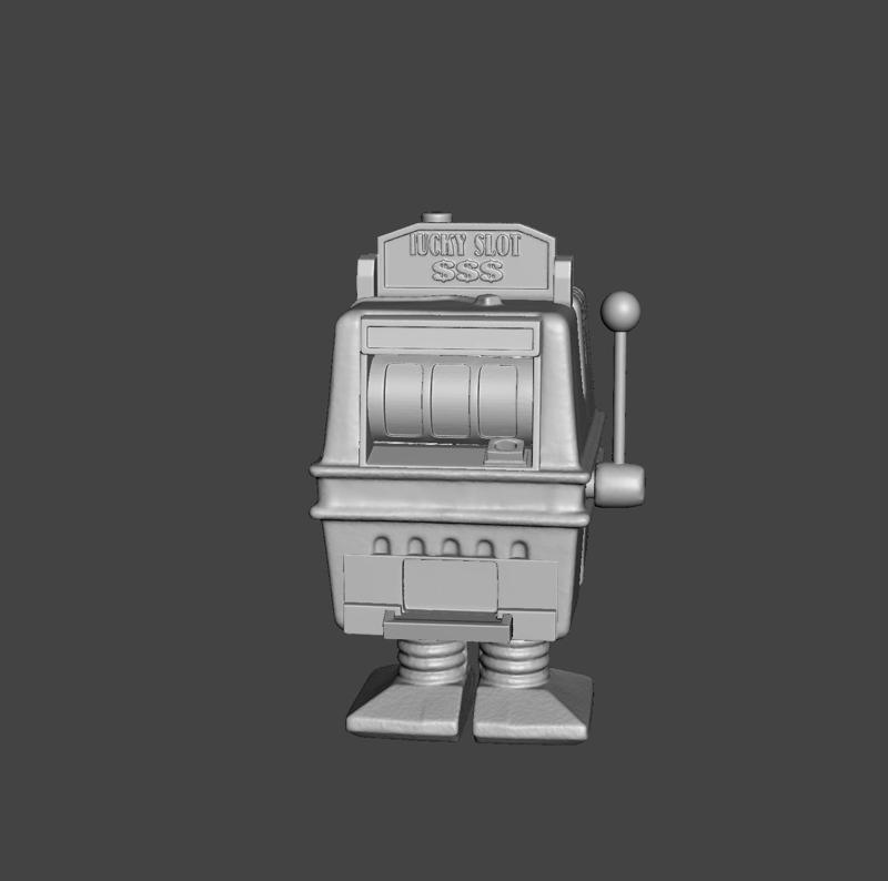 STAR WARS GONK DROID SLOT MACHINE , VINTAGE CUSTOM UNPRODUCED KENNER, HASBRO ACTION FIGURE, 3.75", 1/18, 5POA