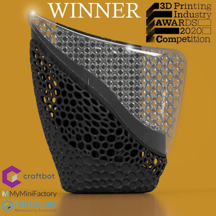3DPI Awards Trophy 2020 - 2-Way Lattice