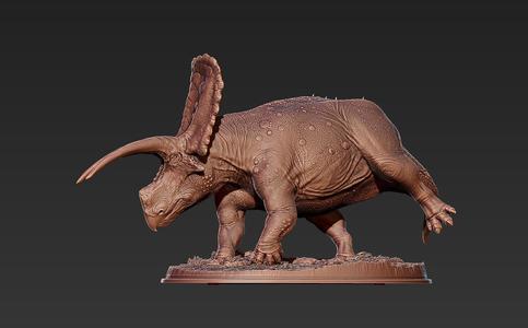 Drusus Solo- Torosaurus Triceratops Dinosaur Ceratopsian 1/35 Scale