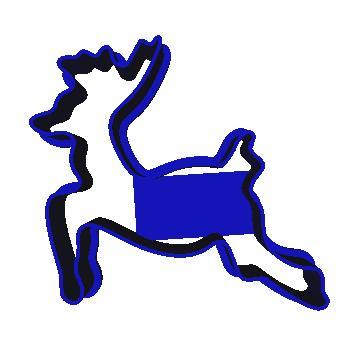 Santa Claus' reindeer coin cutter