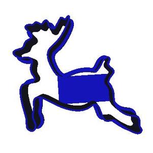 Santa Claus' reindeer coin cutter