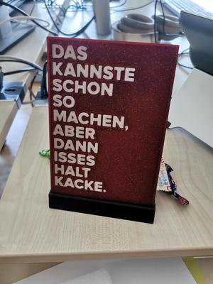 Humorous Desk Stand Designers IT Sign workplace