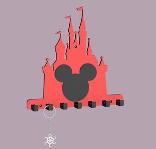 Mickey Mouse in Disney Castle KEYS HOLDER BOARD