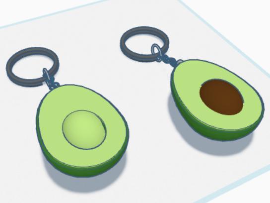 Avocado keychain 
