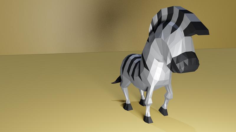 Low Poly Zebra