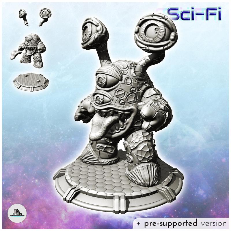 Alien creator with four eyes and large tongue (11) - SF SciFi wars future apocalypse post-apo wargaming wargame