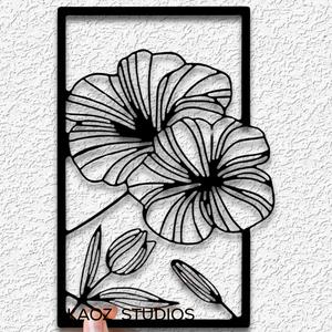 flower panel 4 of 4 wall art panoramic flowers wall decor 4 piece set