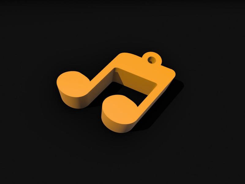 Musical note Keychain
