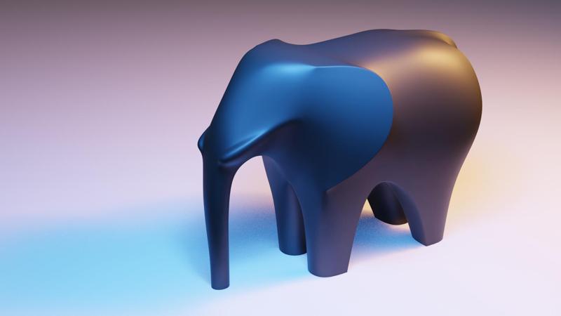 Minimalistic Elephant Sculpture