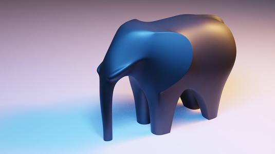 Minimalistic Elephant Sculpture