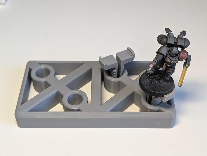 Miniature painting handle clamp rack