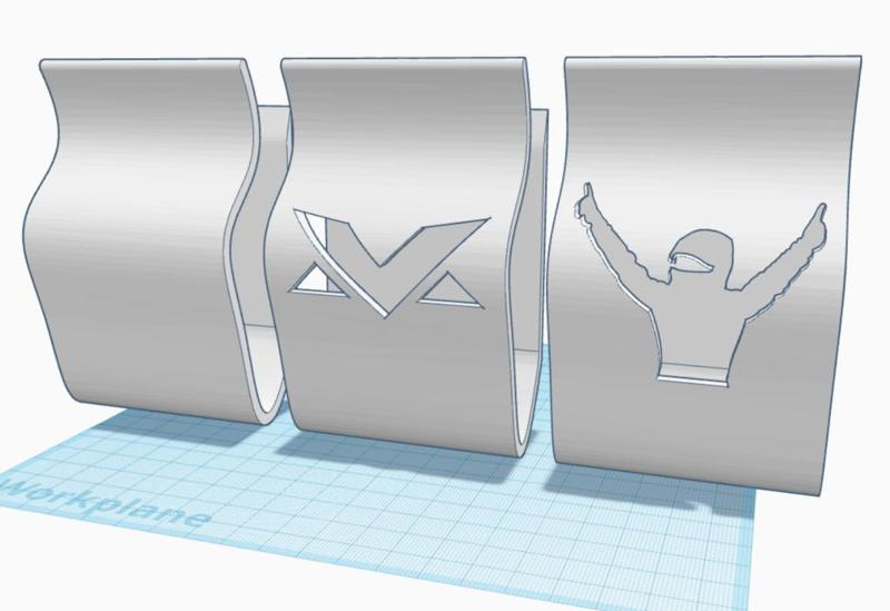 Sim Racing Glove Holder Skadis with Verstappen and iRacing logos