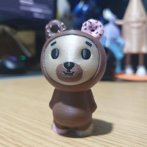 Donut Bear Keychain