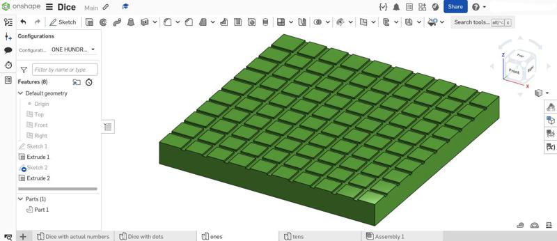 Ones, Tens, and Hundreds blocks