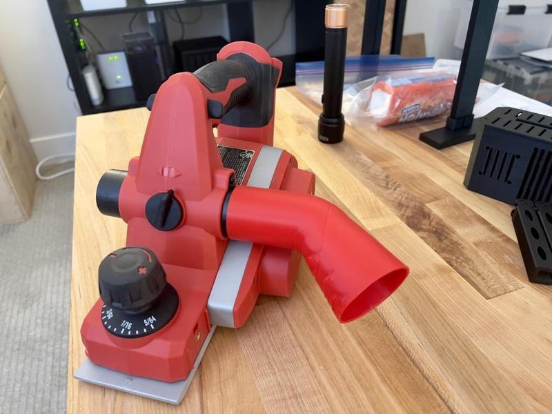 Milwaukee planer exhaust port adapter