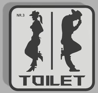 Toiletsign (cowboys)