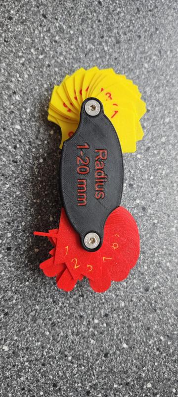 Radius gauge 1-20mm MMU