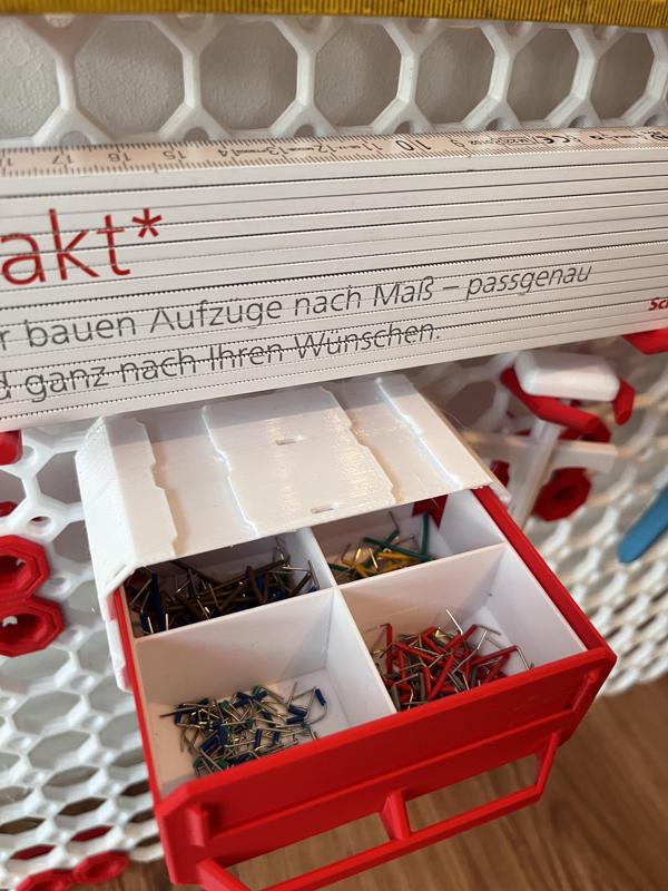 Multiboard 2x1x1 Drawer inset quad divided