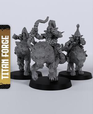 Wolf Rider Archers - With Free Dragon  - 5e DnD Inspired for RPG and Wargamers